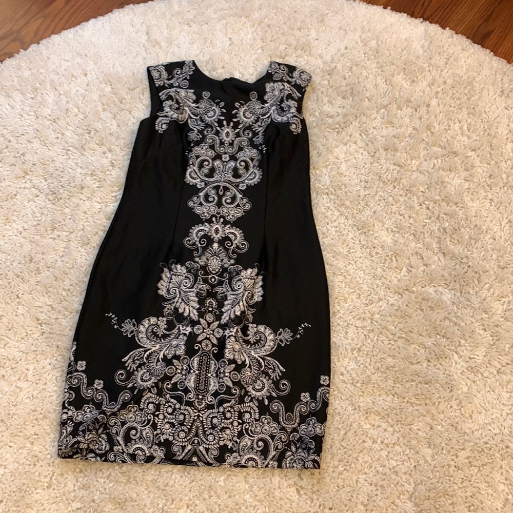 Liz Claiborne Dress Aline Black and White Sz 16